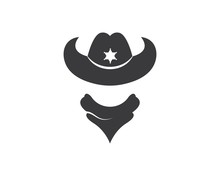 Cowboy Hat Logo Icon Illustration Vector Design
