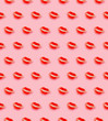 © Kaat Zoetekouw/Stocksy - Red lips patterned on pink