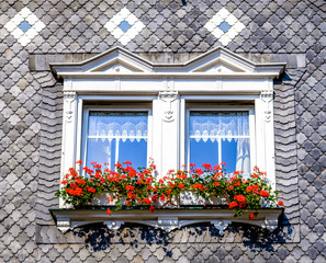 Poster - typical old bavarian window