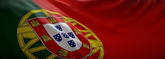 Wall Mural - Official flag of Portugal. Web Banner