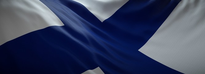 Wall Mural - Official flag of Finland. Web Banner