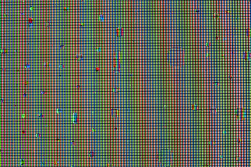 Monitor pixel macro background. Water drops on pixilated surface. Display pixels grid texture.