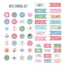 Set Of Stickers For Planners And To Do Lists