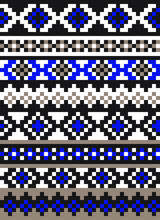 Modern Ethnic Fair Isle Seamless Print Background In Vector - This Is A Classic And Ethnic Fair Isle Print Suitable For Both Online/physical Medium Such As Website Resources, Graphics, Print Designs