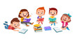 © Colorfuel Studio - kids discuss homework study together