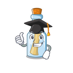 Sticker - Graduation message in bottle on the cartoon