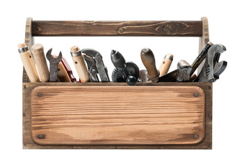 Wall Mural - Old wooden toolbox