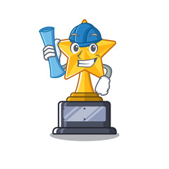 Canvas Print - Architect star trophy with the character shape