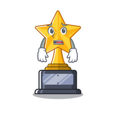 Sticker - Afraid star trophy isolated in the cartoon