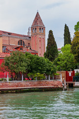 Wall Mural - Venice, Italy, church on Grand canal.