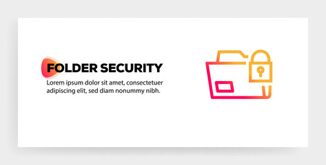 Poster - FOLDER SECURITY ICON CONCEPT