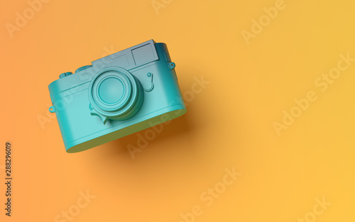 3d Render Camera Mockup Pop Up On Abstract Yellow Background Buy This Stock Illustration And Explore Similar Illustrations At Adobe Stock Adobe Stock