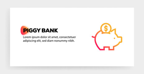 Canvas Print - PIGGY BANK ICON CONCEPT