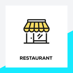 Wall Mural - RESTAURANT LINE ICON SET