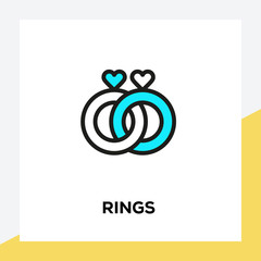 Canvas Print - RINGS LINE ICON SET