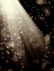 Wall Mural - abstract background image of blurry lights and light beam manipulations over black background
