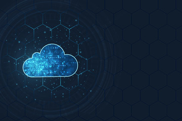 Cloud computing concept.Abstract cloud connection technology background.