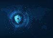 © Thitichaya - Abstract security digital technology background.protection mechanism and system privacy.vector illustration.