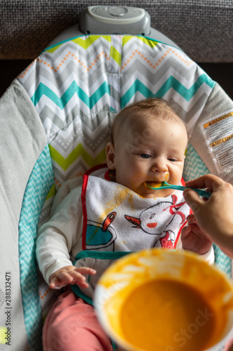 Eating Baby In Crib Buy This Stock Photo And Explore Similar