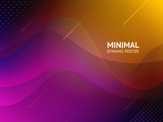Aufkleber - Vector dynamic colorful vibrant wave colorful background