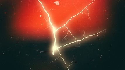 Wall Mural - Red and Black Lightning Background