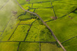 aerial views on the typical abstract countryside of the east of Terceira Island