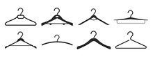 Wooden Suit Hanger Icon Set – Stock Vector