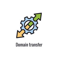 Wall Mural - Website Data Transfer Icon with arrow imagery of transfer