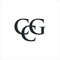 Sticker - Letter C and G Logo. Symbol. Icon Vector Eps 10. 