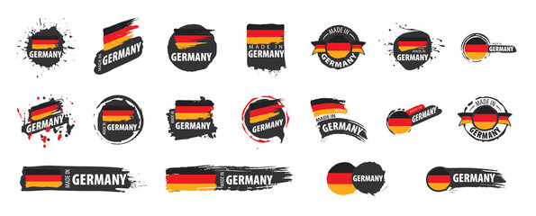 Wall Mural - Germany flag, vector illustration on a white background