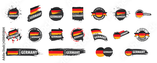 Cuadros en Lienzo Germany flag, vector illustration on a white background