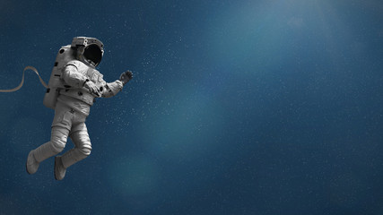 Wall Mural - astronaut performing a space walk among the stars