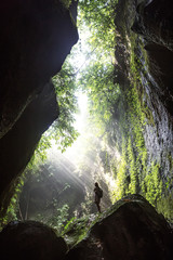 Poster - Woman in jungle on Bali, Indonesia 