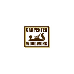 Wall Mural - Capenter industry logo design - carpentry plane axe