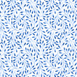 © Oleksandra - Seamless pattern with stylized leaves. Watercolor hand drawn illustration.