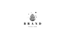 Vector Logo With An Abstract Image Of A Pine Cone.
