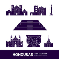 Wall Mural - Honduras travel destination grand vector illustration.