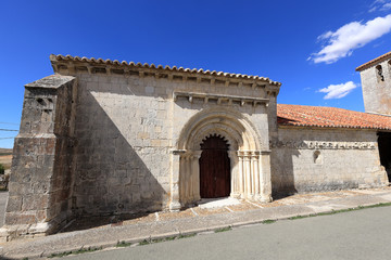  Romanesque church of San Bartolomé, portico and monthly. Campisábalos (Guadalajara, Spain)