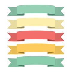 set of arch ribbons banner