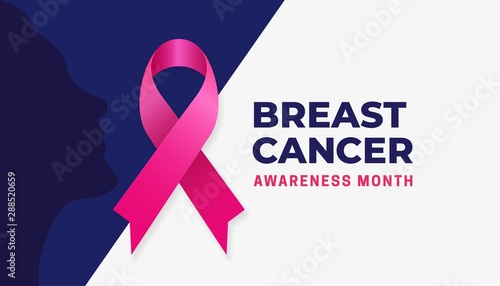 Fotografía Breast cancer awareness month simple modern poster background design
