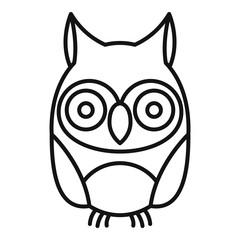 Wall Mural - adorable owl icon. outline adorable owl vector icon for web design isolated on white background
