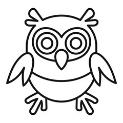 Wall Mural - kid owl icon. outline kid owl vector icon for web design isolated on white background