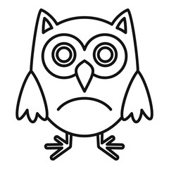 Wall Mural - night owl icon. outline night owl vector icon for web design isolated on white background