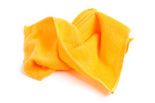Colored Microfiber Cloths On A White Background