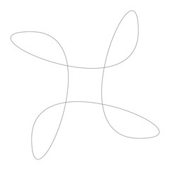 Leinwandbilder - Circular geometric design element(s) with editable lines (outline is not expanded). Abstract radial mandala, motif element. Concentric lines ornament