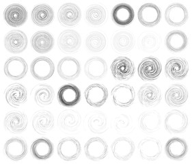 Leinwandbilder - Abstract spiral, twist. Radial swirl, twirl wavy, curvy lines element. Whirlwind, whirlpool illustration. Circular, concentric loop pattern. Revolve, whirl design. Helix, volute rotation burst element