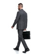 © Viorel Sima - back side view of a walking businessman holding a briefcase
