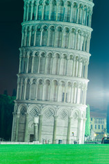 Wall Mural - the Leaning Tower of Pisa at night. Italy