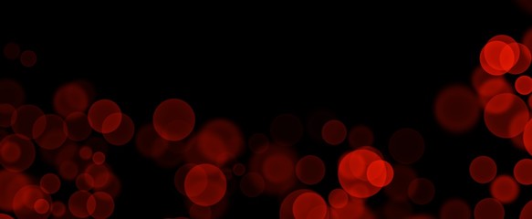 red bokeh isolated on black background