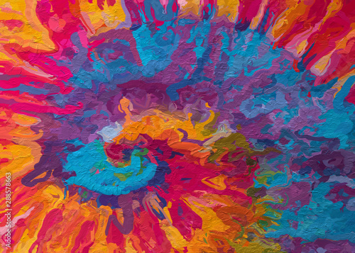 Tie Dye Style Pattern With Rough Texture Oil Paint Modern